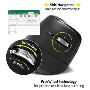 Port Designs ERGO AUDITOR mouse Universal Right-hand RF Wireless + Bluetooth Optical 4800 DPI