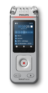 Philips DVT4115 Digital Voice Tracer Flash card Chrome, Silver