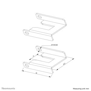 Neomounts ABL-875 Wheel lock set for trolleys (2 pcs)
