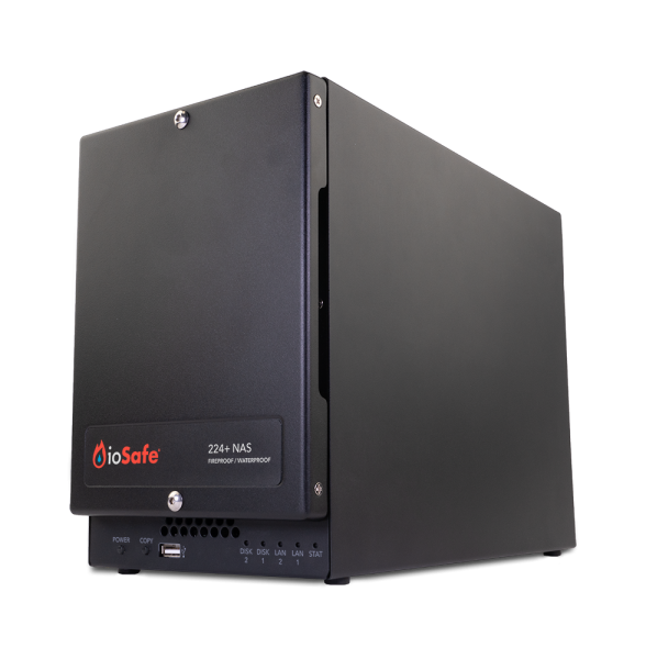 ioSafe 224+ NAS Desktop Intel® Celeron® J4125 6 GB DDR4 24 TB HDD DSM Black