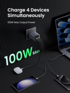Ugreen NEXODE S 100W GAN CHARGER Mobile computer, Mobile phone, Laptop, Power bank, Tablet, Wearables AC Indoor
