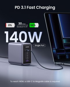 Ugreen Nexode Universal Black AC Fast charging Indoor