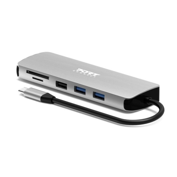 Port Designs 900164 laptop dock/port replicator Wired USB 3.2 Gen 1 (3.1 Gen 1) Type-C Stainless steel