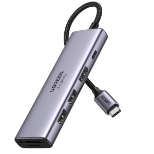 Ugreen 6-in-1 USB-C Hub USB Type-C Silver