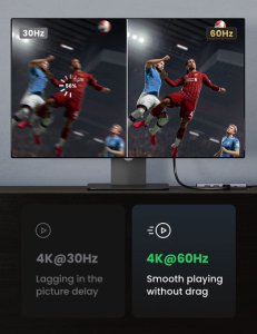 Ugreen 6-in-1 USB-C Hub USB Type-C Silver