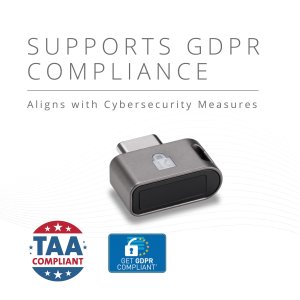 Kensington VeriMark Guard 2.1 USB-C Fingerprint Security Key-FIDO2, WebAuthn/CTAP2.1, FIDO U2F-Cross Platform