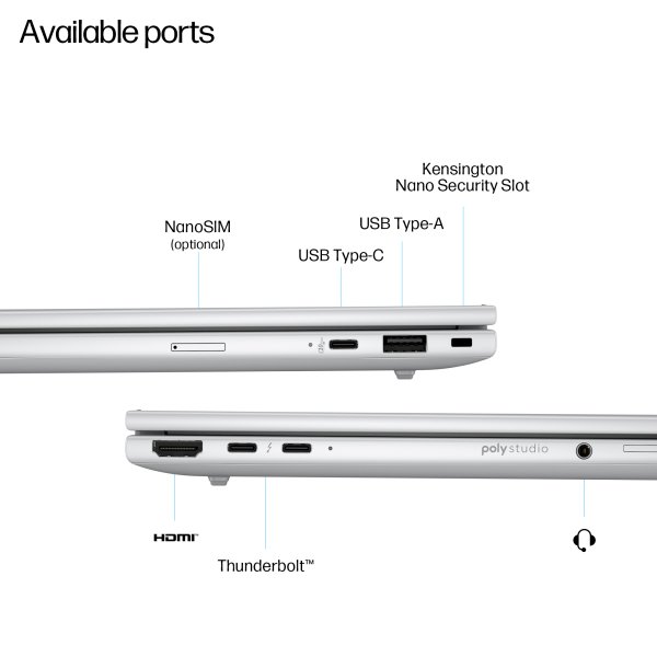 HP EliteBook 8 G1i AI Intel Core Ultra 5 225U Laptop 35.6 cm (14") WUXGA 16 GB DDR5-SDRAM 512 GB SSD Wi-Fi 6E (802.11ax) Windows 11 Pro AI PC Silver