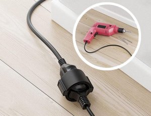 Equip 112183 power cable Black 10 m CEE7/7 CEE7/3