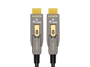 Equip HDMI 2.0 Detachable Type D + A Active Optical Cable, 20m, 4K/60Hz