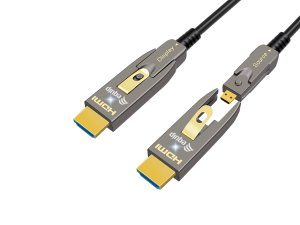 Equip HDMI 2.0 Detachable Type D + A Active Optical Cable, 30m, 4K/60Hz