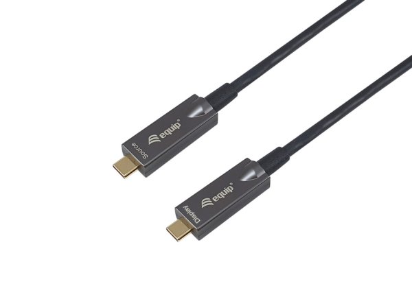 Equip USB-C to C Active Optical Cable, 10m, PD 60W, 8K/60Hz, 10Gbps, Video+Data+PD