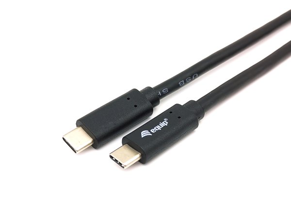 Equip USB 3.2 Gen 1 C to C cable, 0.5m, PD 60W, 5Gbps, Black