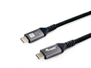 Equip USB 4 C to C Cable, 0.5m, PD3.1 240W, 8K/60Hz, 40Gbps, Black