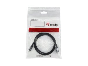 Equip USB 4 C to C Cable, 0.5m, PD3.1 240W, 8K/60Hz, 40Gbps, Black