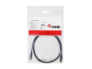 Equip USB 4 Ultra Slim C to C Cable, 1.2m, PD240W, 4K/60Hz, 40Gbps, Black