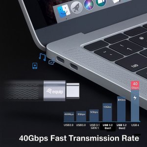 Equip 128410 USB cable USB4 Gen 3x2 0.13 m USB C Black