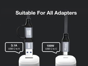 Equip 128431 USB cable USB 3.2 Gen 2x2 1 m USB A/USB C USB C Black