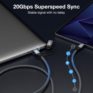 Equip 128433 USB cable USB 3.2 Gen 2x2 3 m USB A/USB C USB C Black