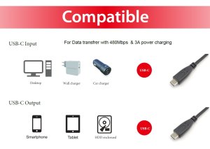 Equip USB 2.0 C to C Cable, M/M, 0.3m, PD 60W