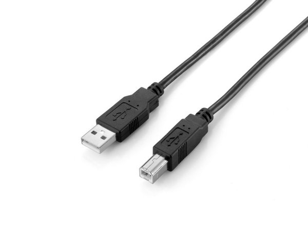 Equip USB 2.0 Type A to Type B Cable, 2.0m, Black
