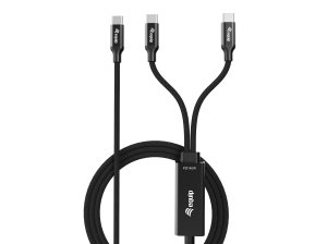 Equip USB-C to C Y-Charging Cable, 1.5m, PD 140W, Black