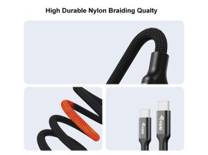 Equip USB-C to C Y-Charging Cable, 1.5m, PD 140W, Black