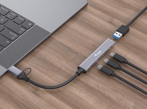 Equip 4-Port USB 3.2 Gen 1/2.0 Hub, USB-C x 3 + USB-A x 1