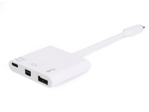 Equip USB Type C to Mini DisPlayPort Female/USB A Female/PD Adapter