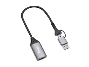 Equip USB to HDMI Adapter (USB-C + A), 1080P HD