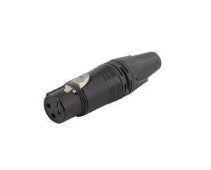 Equip 3-Pole female cable connector, Black