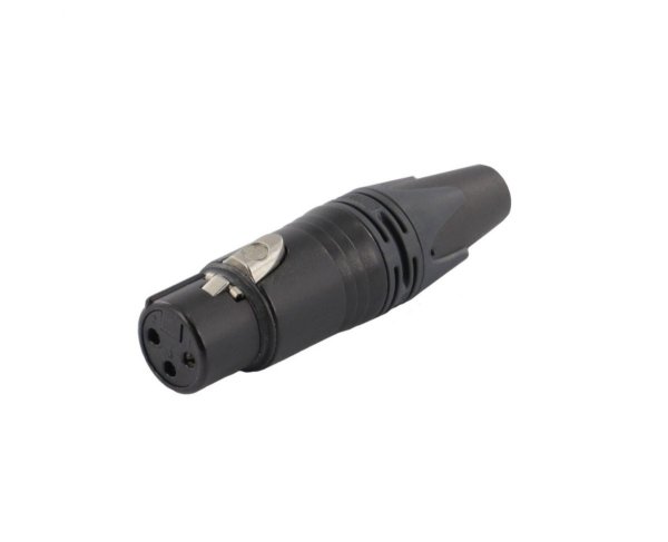 Equip 3-Pole female cable connector, Black