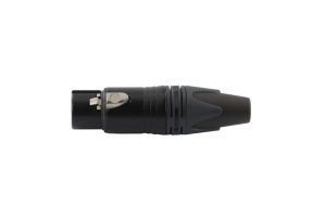 Equip 3-Pole female cable connector, Black