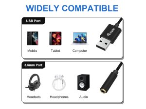 Equip 147945 audio cable 0.15 m 3.5mm USB Type-A Black