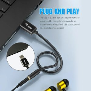 Equip 147945 audio cable 0.15 m 3.5mm USB Type-A Black