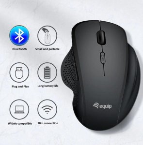 Equip 6-Button Dual Mode Wireless mouse, Rechargeable