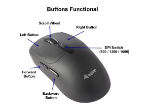 Equip 6-Button Dual Mode Wireless mouse