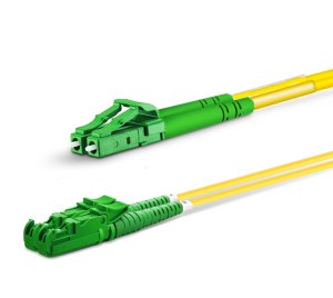 Equip E2000/APC to LC/APC Fiber Cable, SM, Duplex, 20m