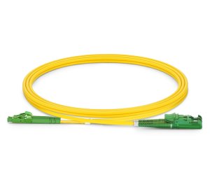 Equip E2000/APC to LC/APC Fiber Cable, SM, Duplex, 20m