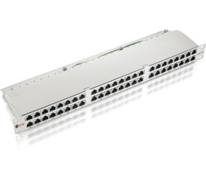 Equip 48-Port Cat.6 Shielded Patch Panel, Light Grey
