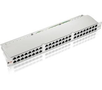 Equip 48-Port Cat.6 Shielded Patch Panel, Light Grey