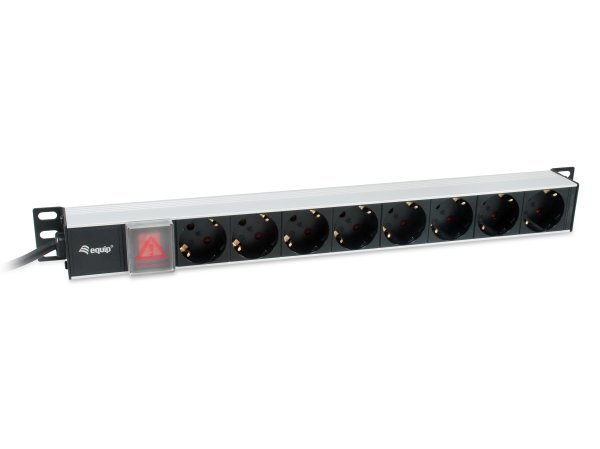 Equip 8-Outlet German Power Distribution Unit, Aluminum Shell, 3m