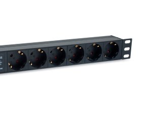 Equip 6-Outlet German Power Distribution Unit, with Surge Protection, Integrated line fitler
