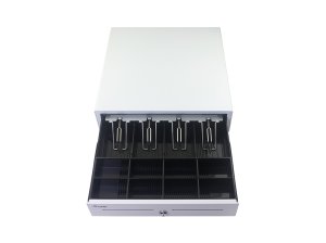 Equip Cash Register Drawer for Point of Sale (POS) System, 4 Bill/8 Coin Compartments, Removable Coin Slots, RJ11 connector