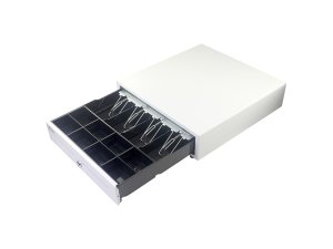 Equip Cash Register Drawer for Point of Sale (POS) System, 4 Bill/8 Coin Compartments, Removable Coin Slots, RJ11 connector