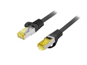 Equip Cat.6A S/FTP Outdoor Patch Cable, 0.25m, Black