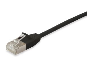 Equip Cat.6A F/FTP Slim Patch Cable, 0.15m, Black