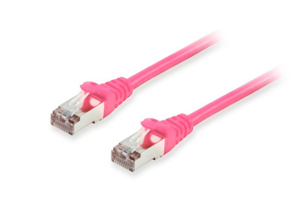 Equip Cat.6A S/FTP Patch Cable, Pink, 0.5m