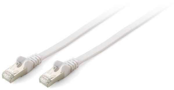Equip Cat.6A S/FTP Flat Patch Cable, 3m, white