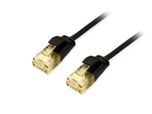 Equip Cat.6A U/UTP Slim Patch Cable, 2.0m, Black