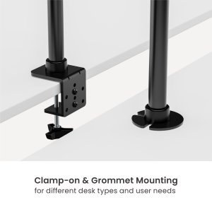 Equip 17"-35" Heavy-Duty Dual Monitor Desk Mount